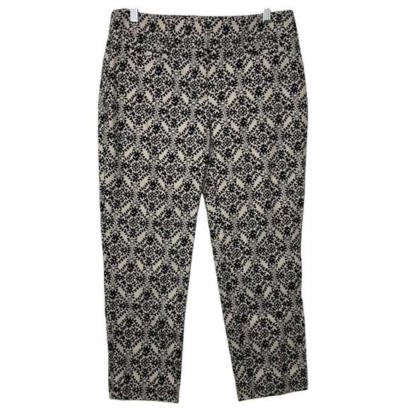 Loft Julie The Riviera geometric print crop Capri pants women’s 4 Ann Taylor - Picture 1 of 12
